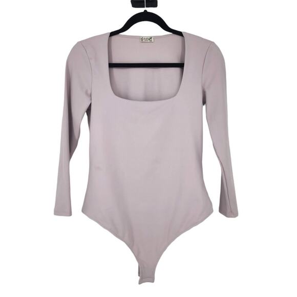 Intimately Women's Free People Purple Square Neck Thong Bodysuit Size Medium - Picture 1 of 5